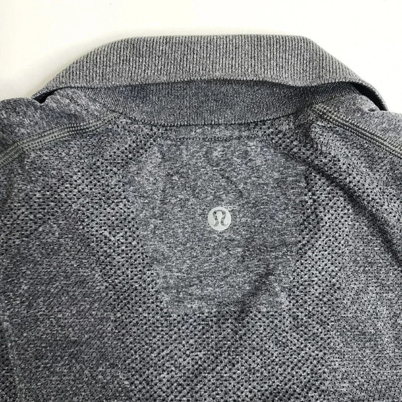 Lululemon Metal Tech Vent Performance Golf Polo Shirt Men's Size Small Gray - Picture 5 of 7